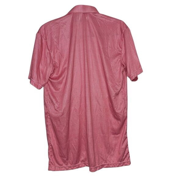 Collars & Co Polo Shirt Mens 2XL Red Houndstooth Dress Collar Golf Preppy NEW - Picture 4 of 8